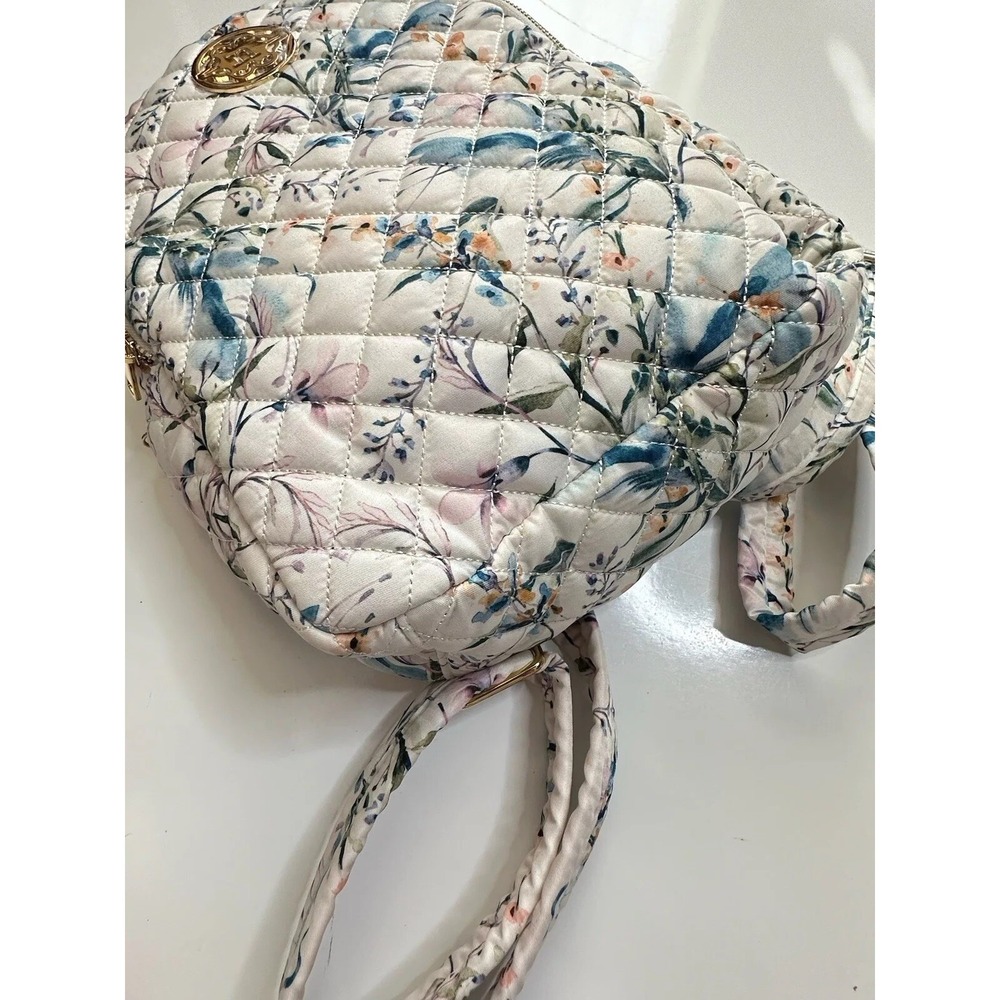 Nanette Lepore Backpack Multicolor Quilted Floral Boho Gold Logo / Womens Mini‎ - Picture 4 of 8